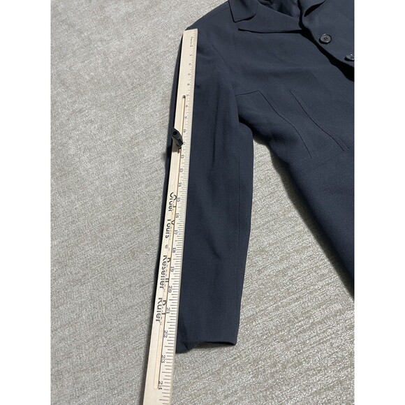 Vintage BARAMI Blue Lined Blazer Women's Size 4 Made in USA Fitted 4 Buttons - Picture 10 of 12